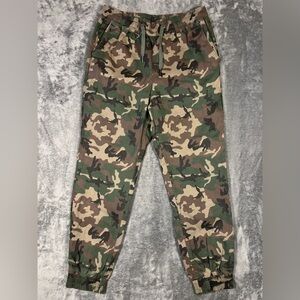 Blue Rain Camo Jogger Pants Women’s Size Large